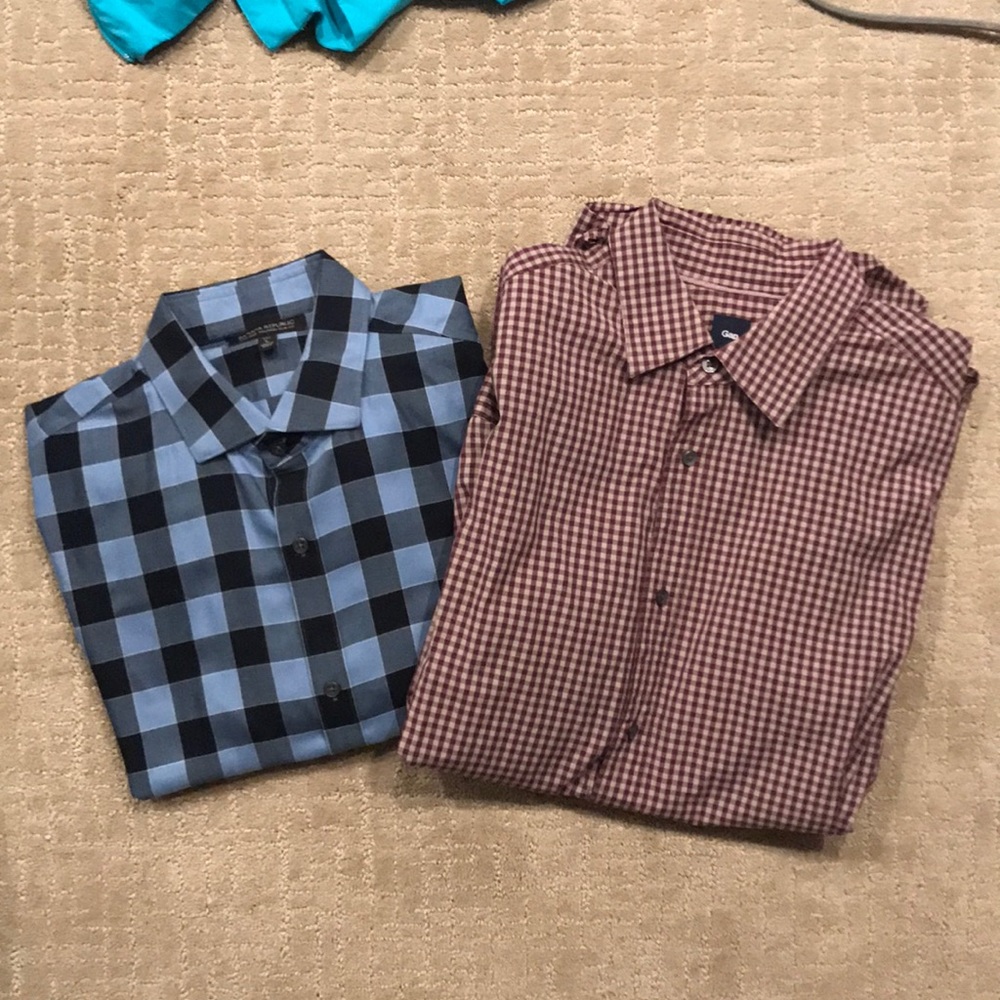 2 Tall Dress shirts - Gap and Banana Rep